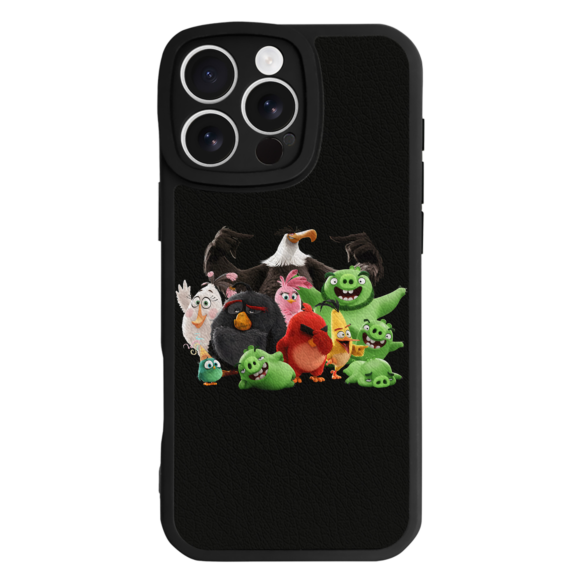 （画像用） Angry Birds アングリーバード 【iPhone 16シリーズ対応】シリコンスマホケース（レザー調） 材質：シリコン